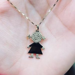 Large Boy/Girl Pendant Textured