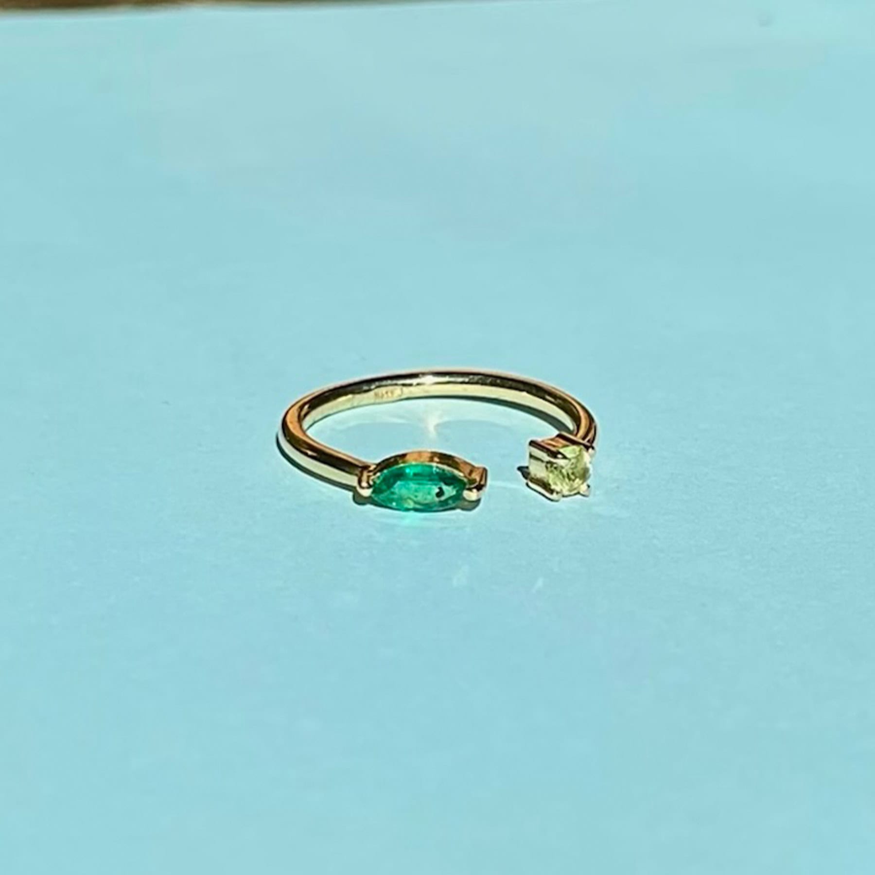 Anillo esmeralda y peridoto 03