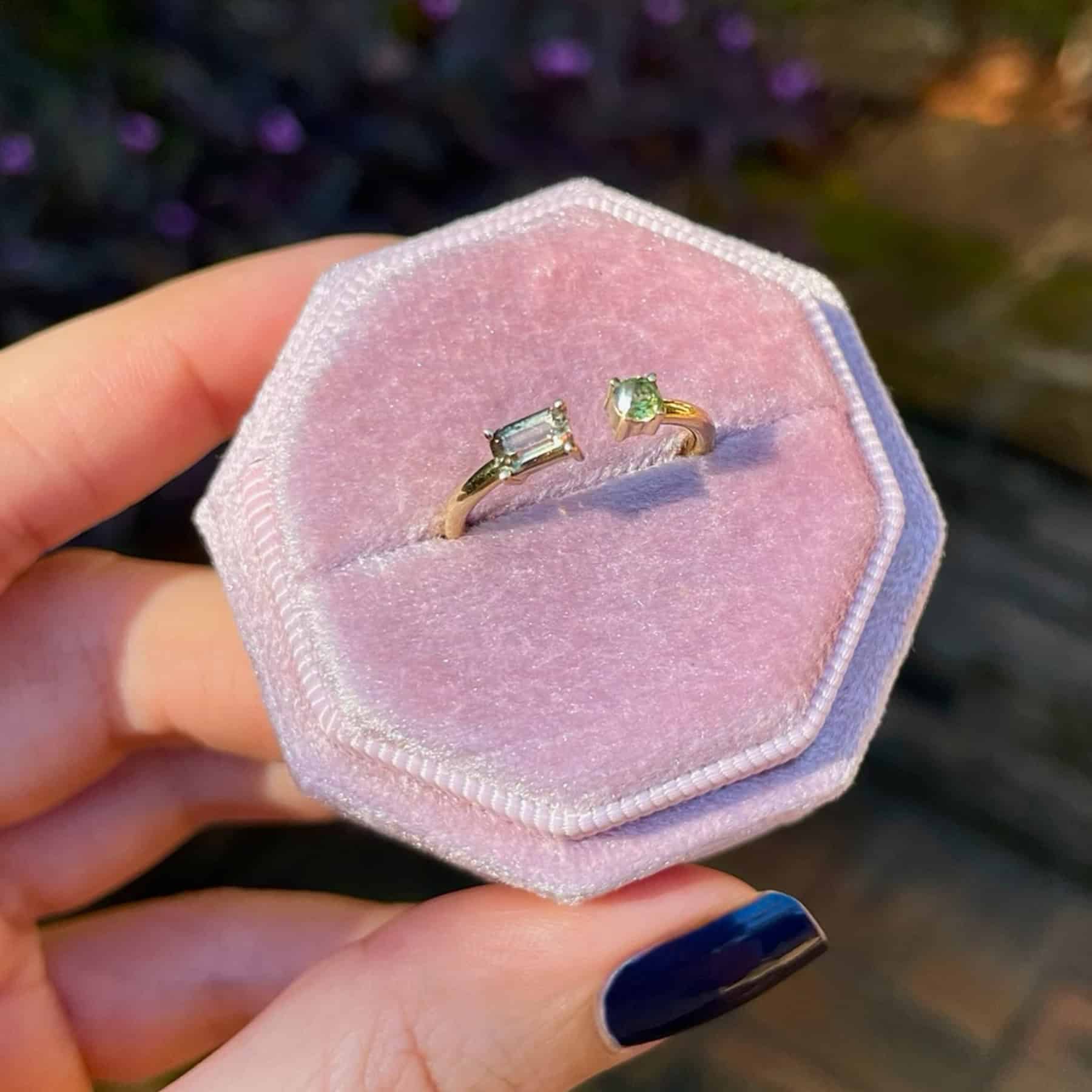 Anillo safiro amarillo y peridoto 05