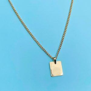 Engravable Pendant Necklace