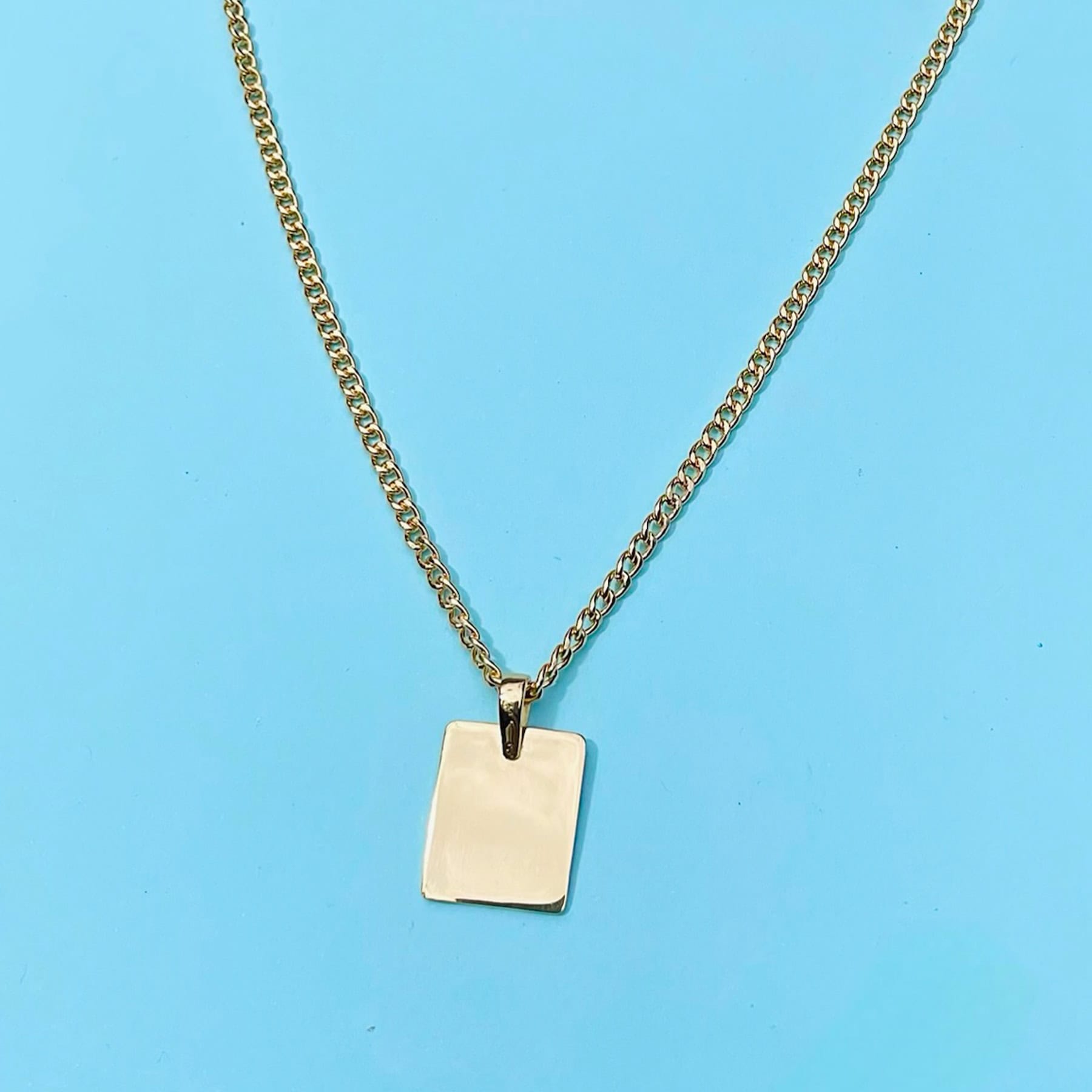Cadena con placa para hombre 03