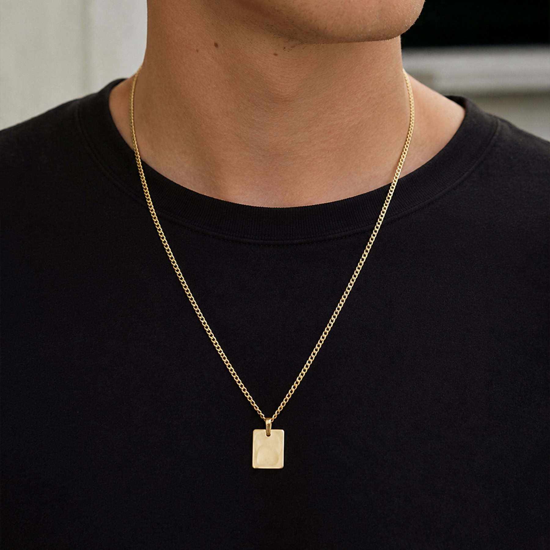 Cadena con placa para hombre 04
