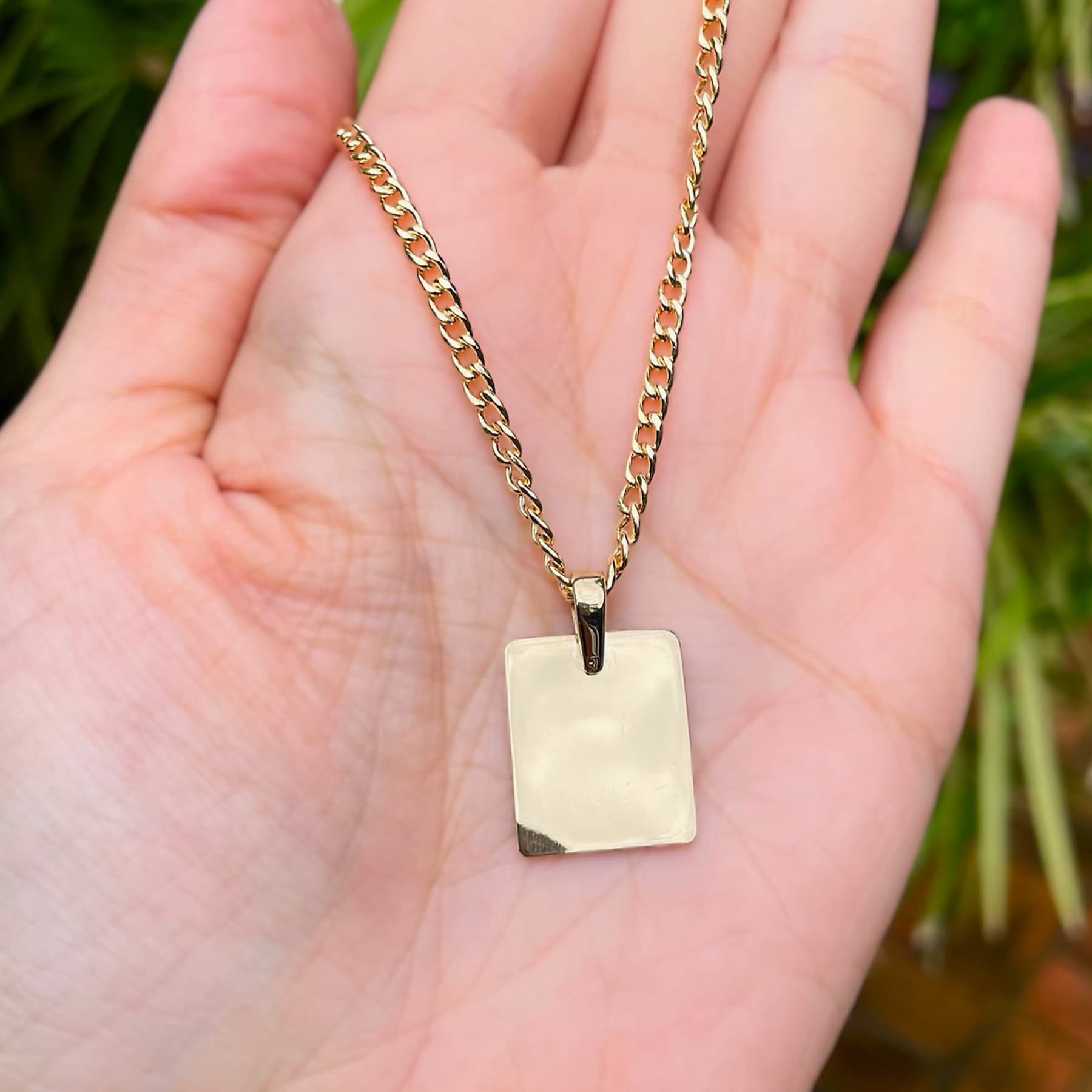 Cadena con placa para hombre 05