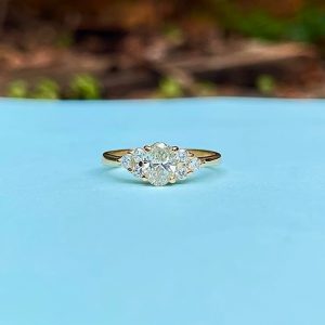 Oval-Cut Diamond Ring