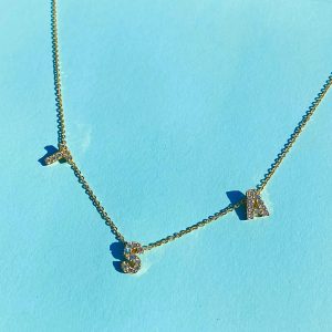 Custom Pavé Diamond Letter Choker