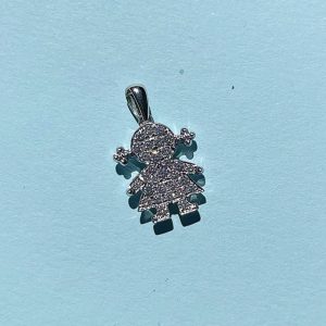 Girl Pendant with Diamonds